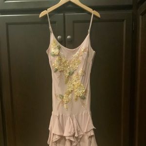 Silk dress with stunning hand application